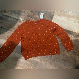 Cat & Jack girls Rust Floral Top- perfect for fall and Thanksgiving!